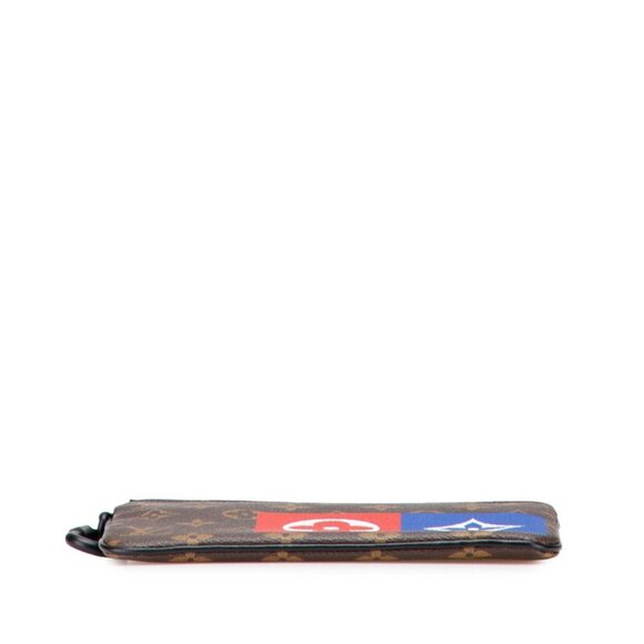 LOUIS VUITTON Brown Monogram Leather Clutch Bag - Picture 3 of 10